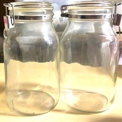 5月末まで　密閉瓶　保存瓶　２個セット　ガラス瓶