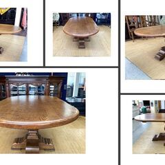 M45　アンティーク　ヴィンテージ　楢/ナラ材　classic/クラシック　ダイニング6点セット