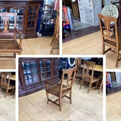 M45　アンティーク　ヴィンテージ　楢/ナラ材　classic/クラシック　ダイニング6点セット