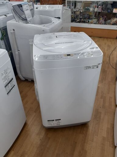 【ドリーム川西店】中古家電/2019年製/シャープ/全自動洗濯機ES-GE6C-W【御来店限定】