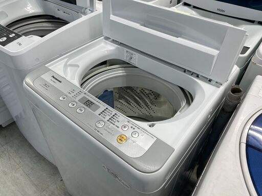 洗濯機の分解クリーニング行っています！配送設置込み　パナソニック5.0K洗濯機　2017年製　分解クリーニング済み！！