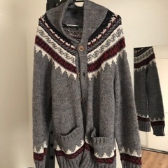 手編みセーター カウチンニット　メンズM