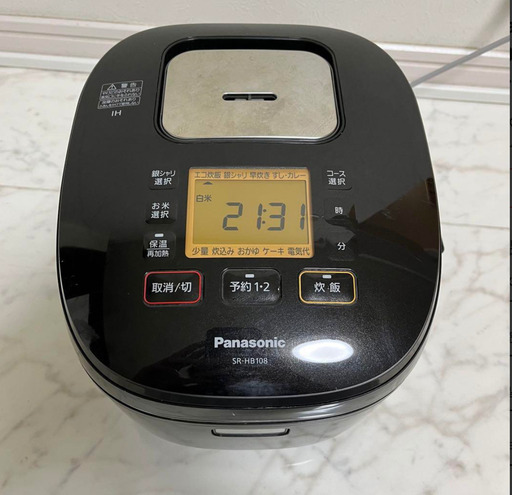 Panasonic IHジャー炊飯器 SR-HB108 2018年式 動作確認済み