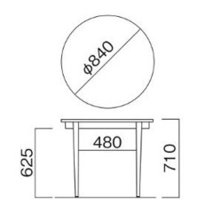 Karl dining round 84 table 