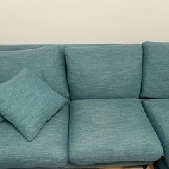 幅214cm]ソファ 3人用ソファ カウチソファ 布張りソファ 3人掛け 布張りカウチソファ