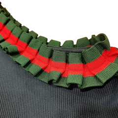 美品　グッチ　パーカーワンピース　シェリーライン　フリル　ブラック　Sサイズ 美品 グッチ パーカーワンピース シェリーライン フリル