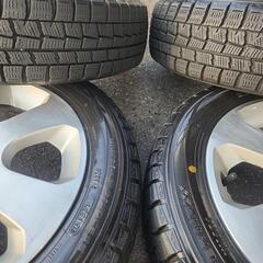 商談中です🙇‍♀️広島　軽自動車用　スタッドレスタイヤ　スズキ純正14インチホイール付き4本セット　155 65 14 