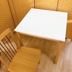 【引取】ダイニングテーブル コンパクト 1P 1人 椅子一脚