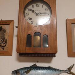 古時計と鯖フィギア