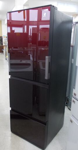 SHARP 3ドア冷蔵庫 350L 自動製氷 どっちもドア ガラスドア 2022年製 SJ-GW35H-R