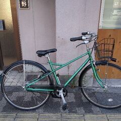 [BRIDGESTONE] Prestino(プレスティーノ)27吋 シティークロスバイク ベルトドライブ/インター8/点灯虫/グリーン