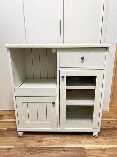 ニトリ カウンターワゴン リズバレー 食器棚 キッチン ニトリ