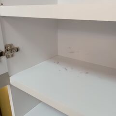 キッチンボード　カップボード　食器棚　ホワイト　白　サイズ（約）幅75×奥45×高180　　■近隣配送無料 買取GO‼　栄和店 キッチンボード カップボード 食器棚 ホワイト 白 サイズ（約）幅75×奥45×