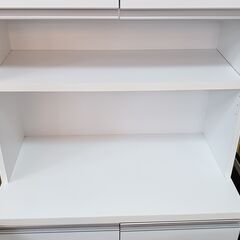 キッチンボード　カップボード　食器棚　ホワイト　白　サイズ（約）幅75×奥45×高180　　■近隣配送無料 買取GO‼　栄和店 キッチンボード カップボード 食器棚 ホワイト 白 サイズ（約）幅75×奥45×