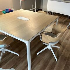 ＊今週まで【大幅値下げ】IKEA 会議テーブル・チェアセット 椅...