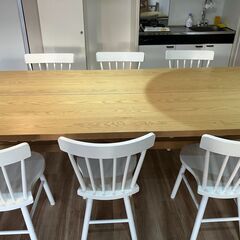 【3000円お得！】IKEA ダイニングテーブル・チェアセット 椅子6脚　傷汚れなし