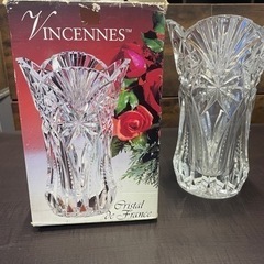 フランス製　クリスタル花瓶
