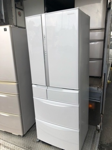 北九州市内配送無料　保証付き　Panasonic パナソニック 冷凍冷蔵庫 NR-FV45V3-H 2018年製 451L フレンチドア エコナビ ワンダフルオープン