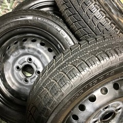 ⑧155/65R14 中古冬用タイヤと中古テッチンホイールの4本セット