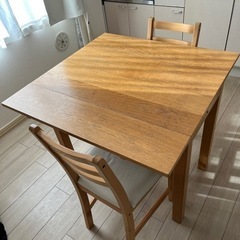 IKEA テーブル&椅子二脚セット　お値下げしました