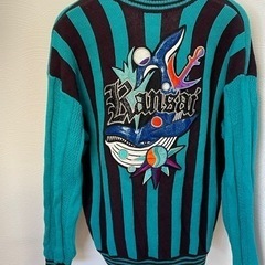 希少品KANSAI O2刺繍入りニットカーディガンヴィンテージ