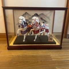 日本人形、双福白馬