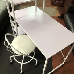平机・椅子セット　白色
