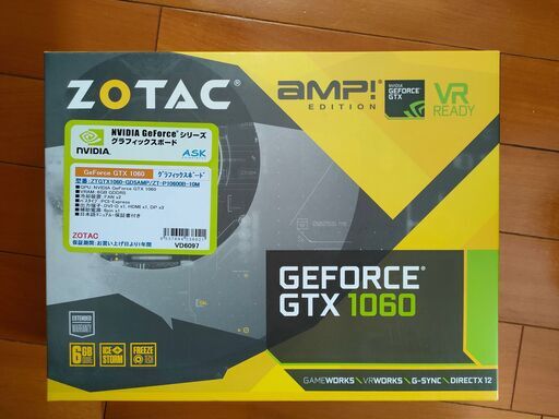 PCパーツ ZOTAC GeForce GTX 1060 6GB