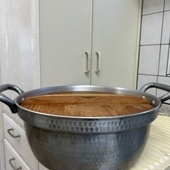 打出アルミ両手鍋 (内径33cm)蓋付き  おまけ無水鍋