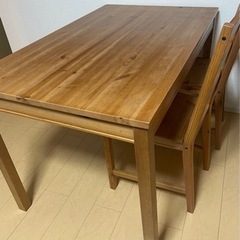 木目調ダイニングテーブル【椅子4脚付き】