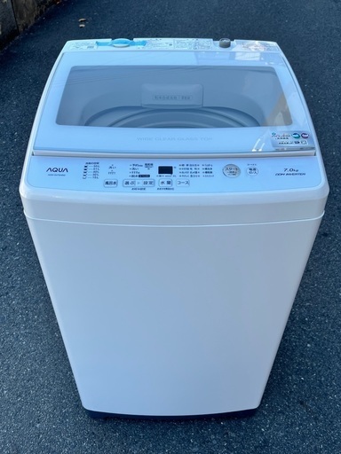 SALE‼️11000(税込) AQUA 全自動電気洗濯機 AQW-GV70H  2019年製　7kg