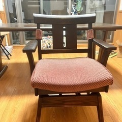 【ネット決済】ソリッドウッド（天然木）回転椅子