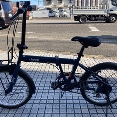 【20インチ折りたたみ】JEEP製　外装6段　ライト付　リヤタイヤ、チェーン新品❗️若林自転車　浜大津店　SALE中❗️
