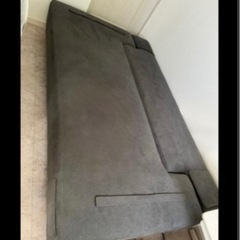 【美品】ソファベッド(クッション7個＋オットマン付き)