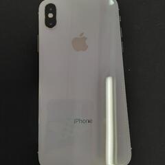 ★【iPhone】iPhoneXS　256G シルバー　バッテリー交換済み 100% クリアケース付き【店頭販売のみ】