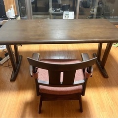【ネット決済】天然木テーブルと椅子