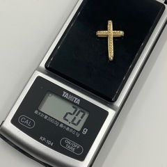K18 18金　ダイヤクロスペンダント　2g 0.3ct