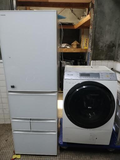 【お引取り→さらに1万円引き♪】 (1/5まで)東芝 5ドア冷蔵庫\u0026パナソニック ドラム式洗濯乾燥機