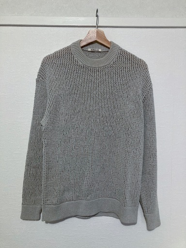 オーラリー　FLAT YARN MESH KNIT ニット サイズ 3