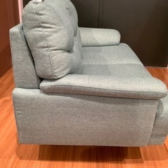 トレファク神戸南店】2人掛けソファー グリーン【取りに来られる方限定】