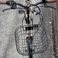 🚲自転車❺折り畳み式  変則付き 上質シート カゴあり・鍵付き おしゃれ 走行可能 大阪府内 配達無料