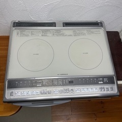 【終了】日立 IHクッキングヒーター 200V 2口 据置き型 HT-330S グリル付