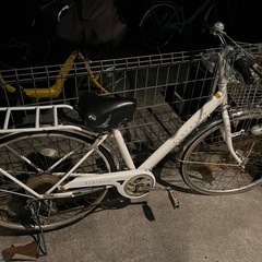 自転車　27インチ　後輪パンク