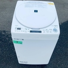 9番 SHARP✨洗濯機✨ES-TX8E-W‼️