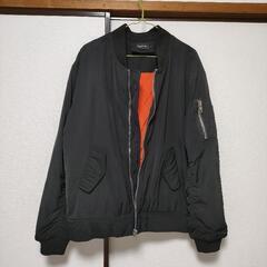 【美品】綿入りジャケット　ブラック　サイズL