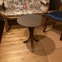 昭和レトロ 木製 丸テーブル サイドテーブル　花台