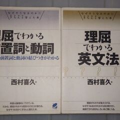 「理屈でわかる前置詞と動詞」「理屈でわかる英文法」　西村喜久