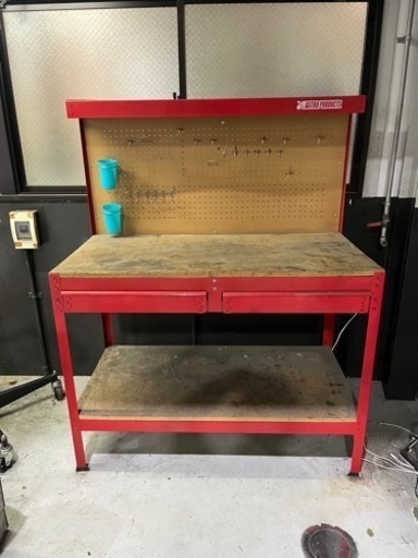 ★ジモティ割あり★ ASTRO　PRODUCTS ライトワークベンチ レッド H140×D40×W81 クリーニング済み TK3346 ☆ジモティ割あり☆ ASTRO PRODUCTS ライトワークベンチ レッド H140