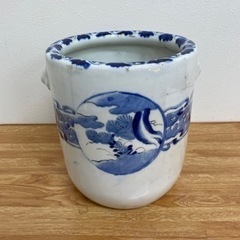 火鉢　陶器　中古品　21.5×24.5