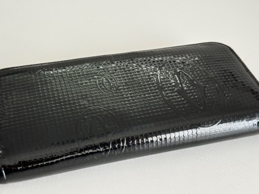 正規品 美品 カルティエ ハッピーバースデー 財布 Cartier 長財布 ウォレット 送料無料 カルティエ 二つ折り 財布 ec-24310 ブラック ハッピー